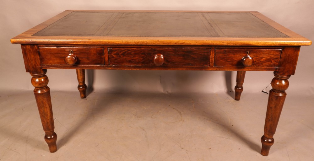A Victorian Library Table in Mahogany and Pine View XIII