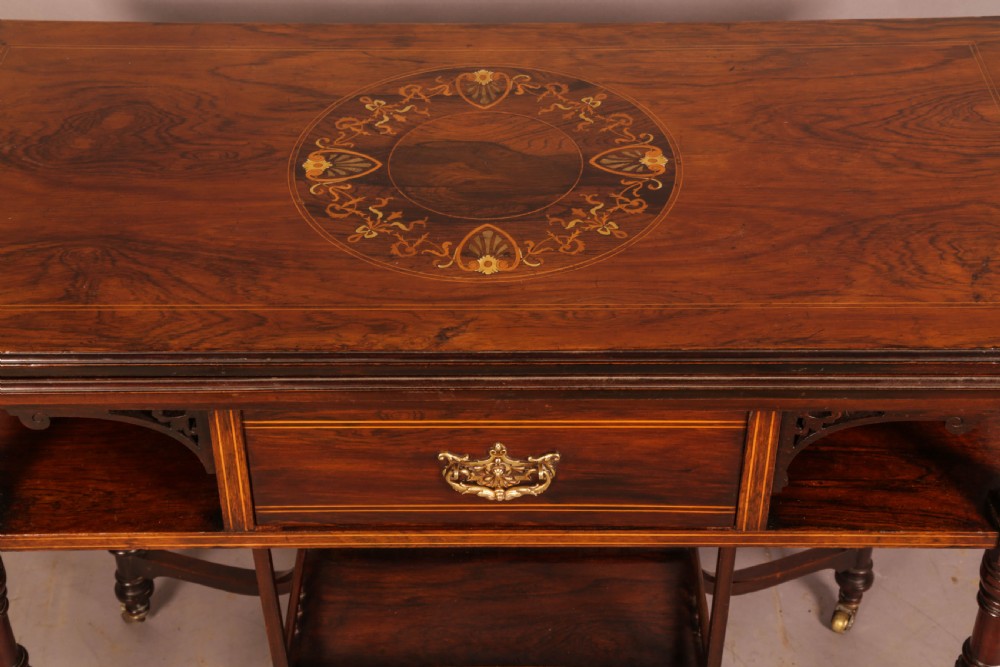 A Fine Rosewood Games Table by Gillows View III