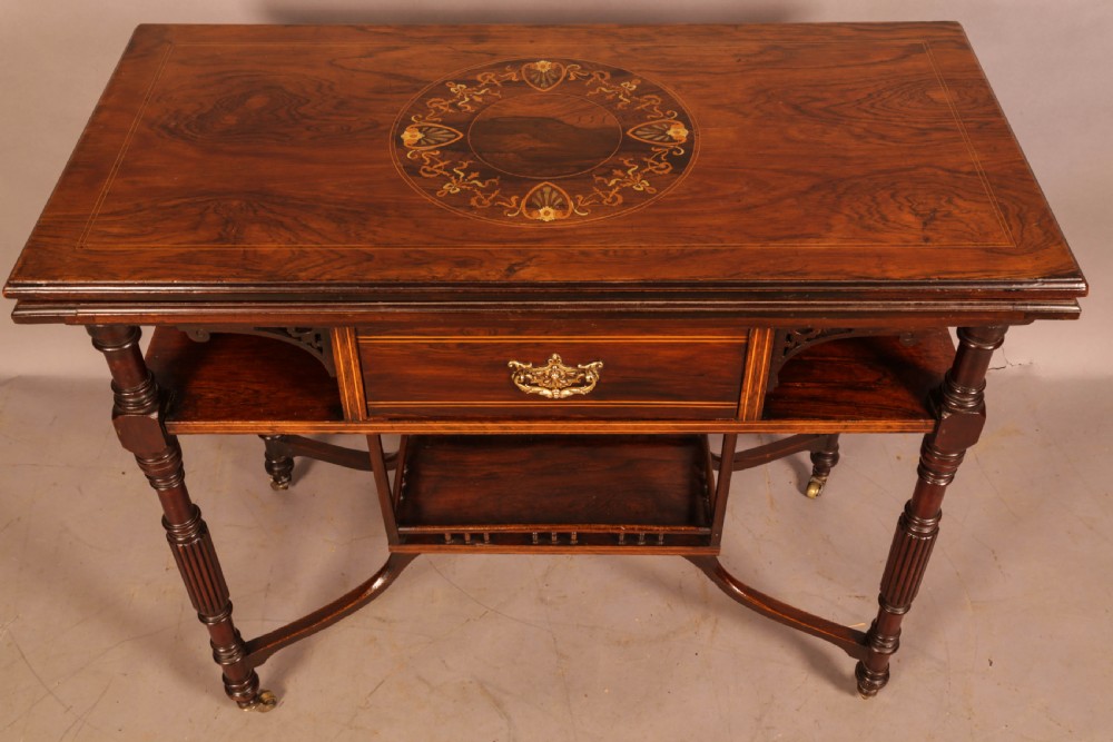 A Fine Rosewood Games Table by Gillows View IV