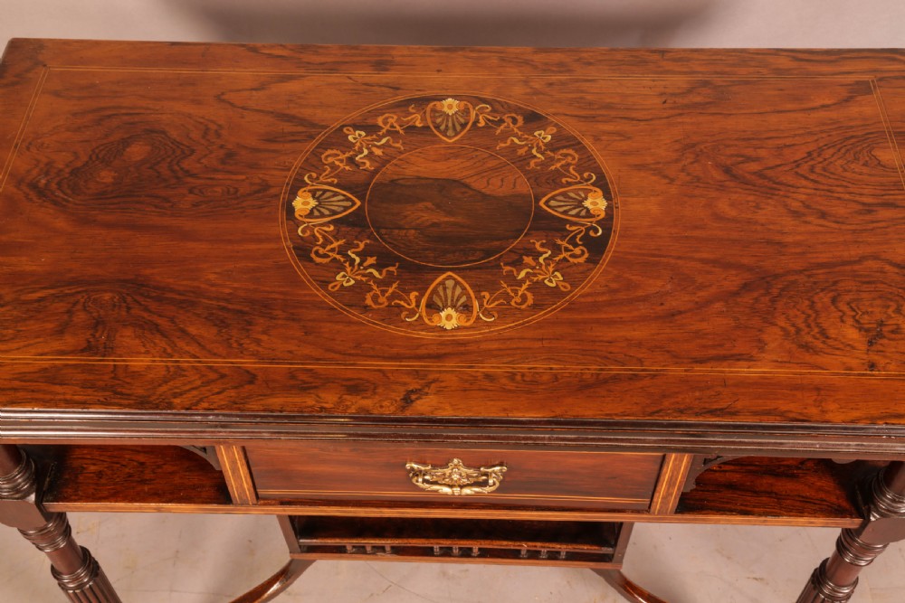A Fine Rosewood Games Table by Gillows View V