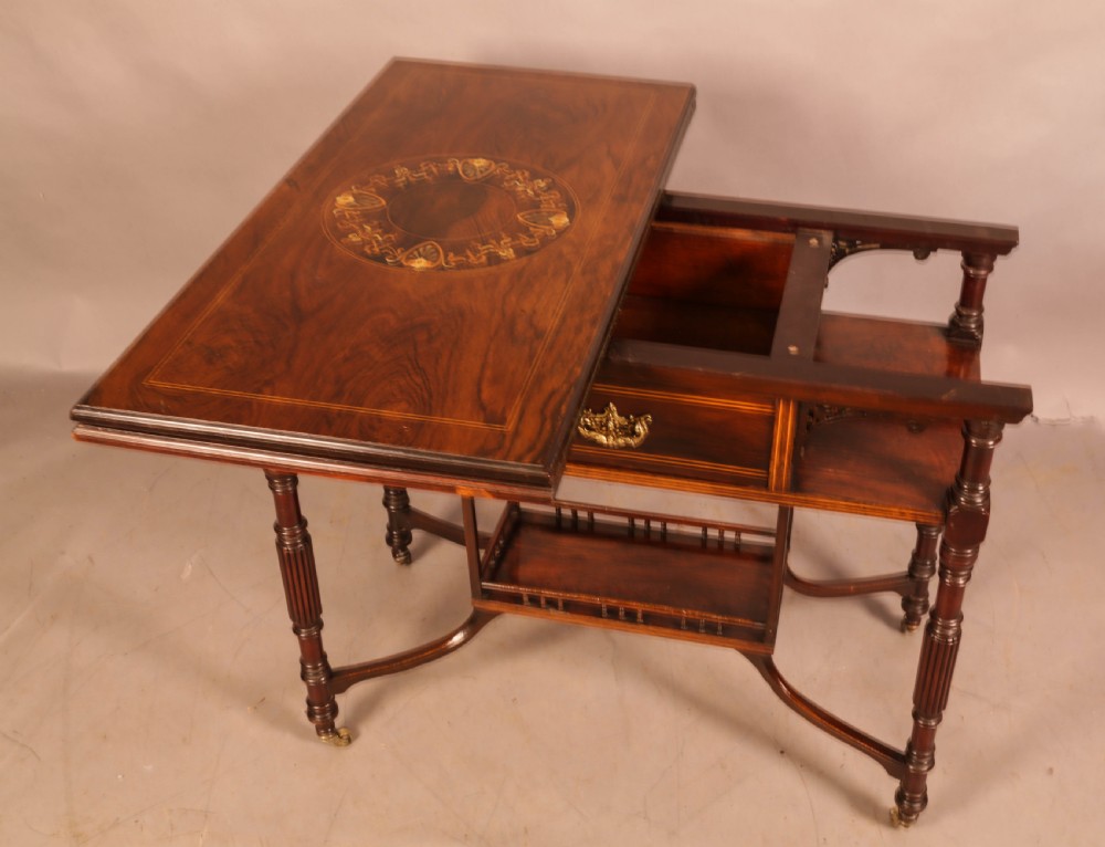 A Fine Rosewood Games Table by Gillows View VII