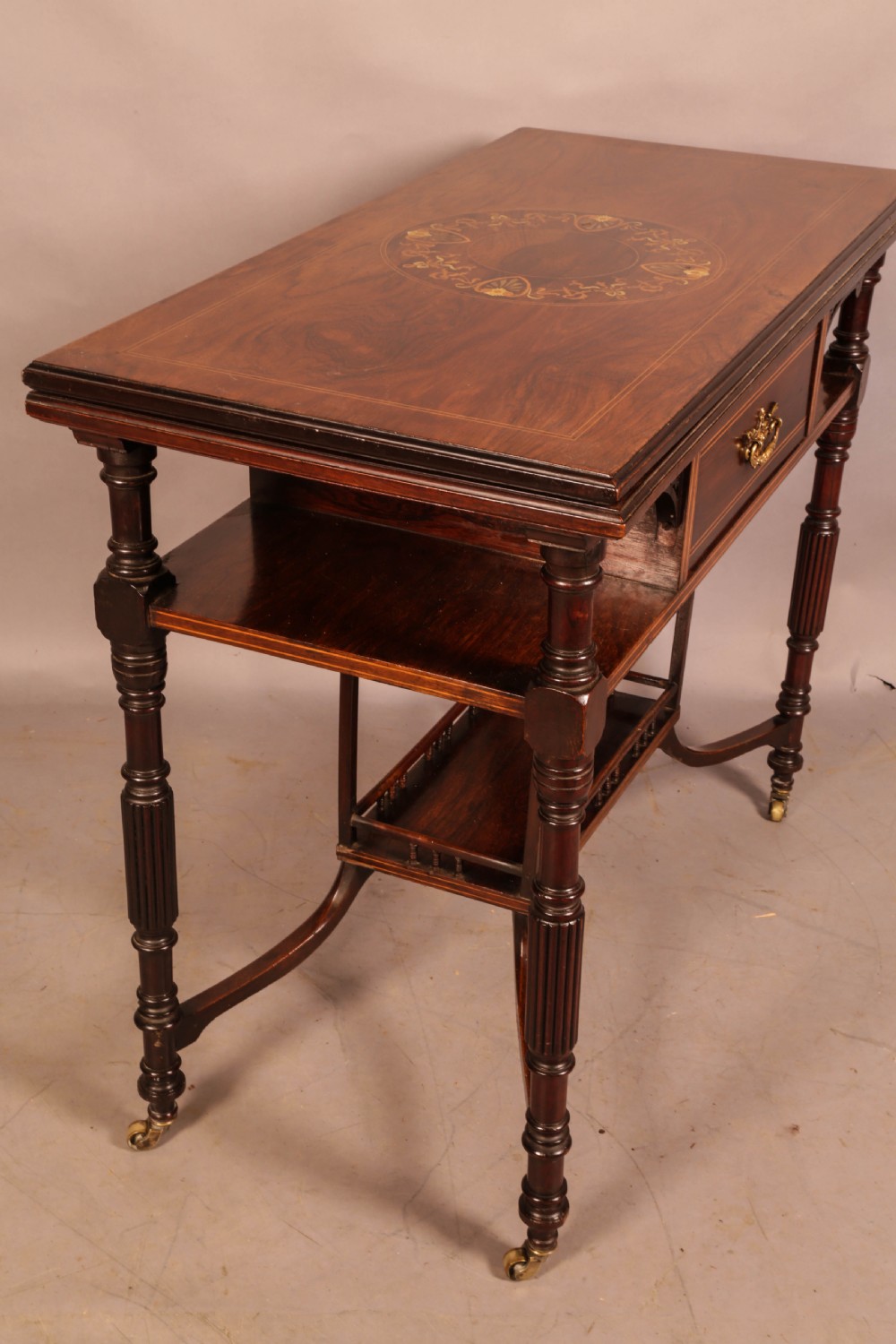 A Fine Rosewood Games Table by Gillows View XI