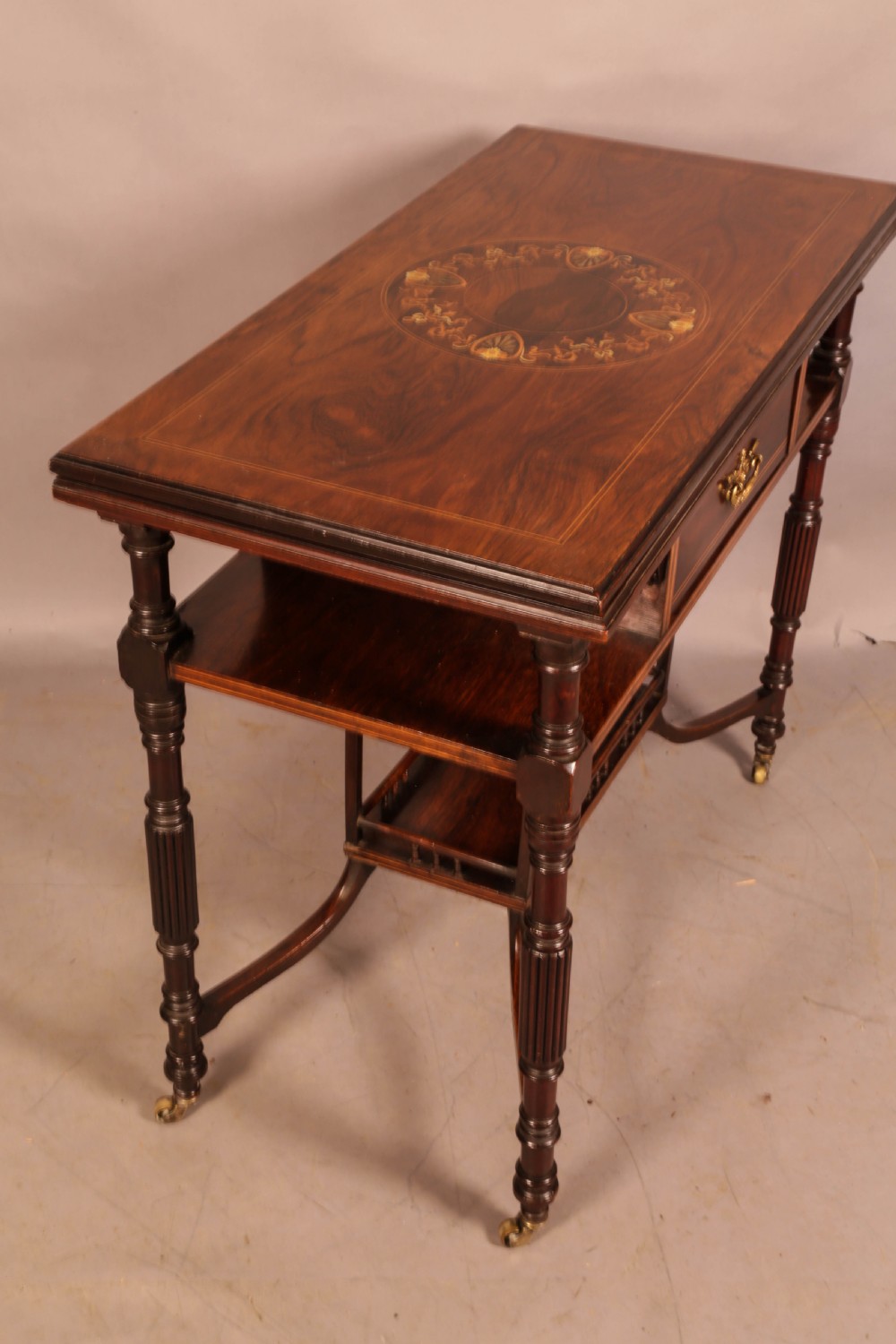 A Fine Rosewood Games Table by Gillows View XII