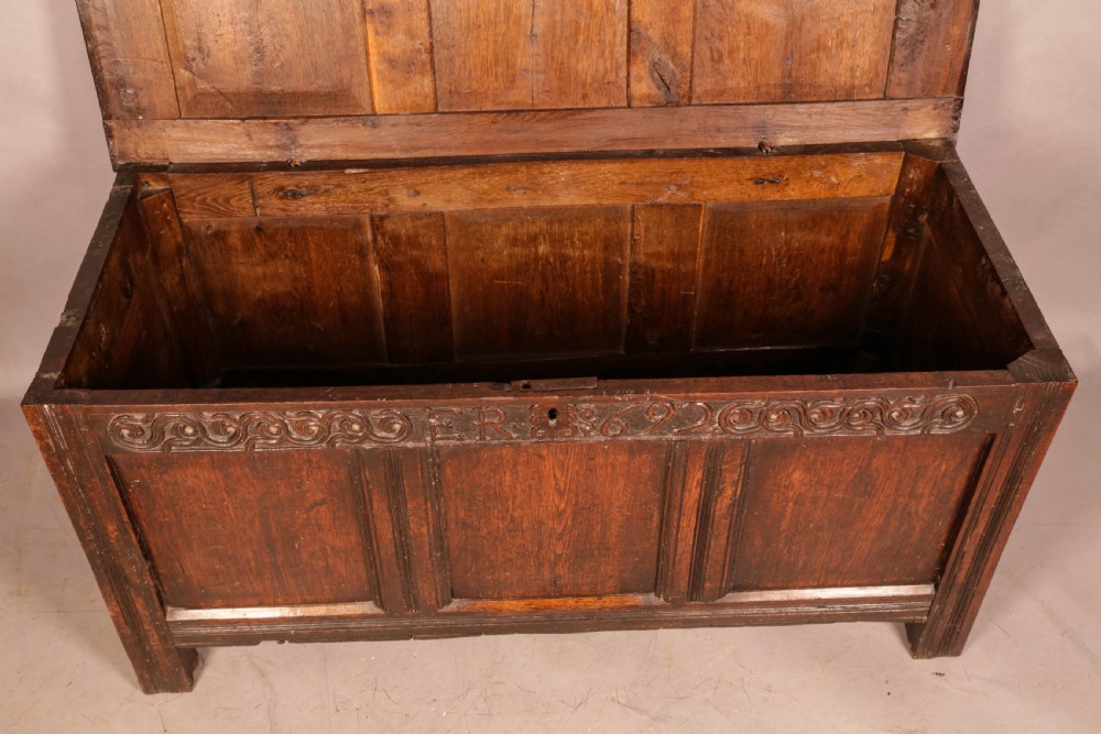 A 17th c Oak Coffer ER 1692 View VI