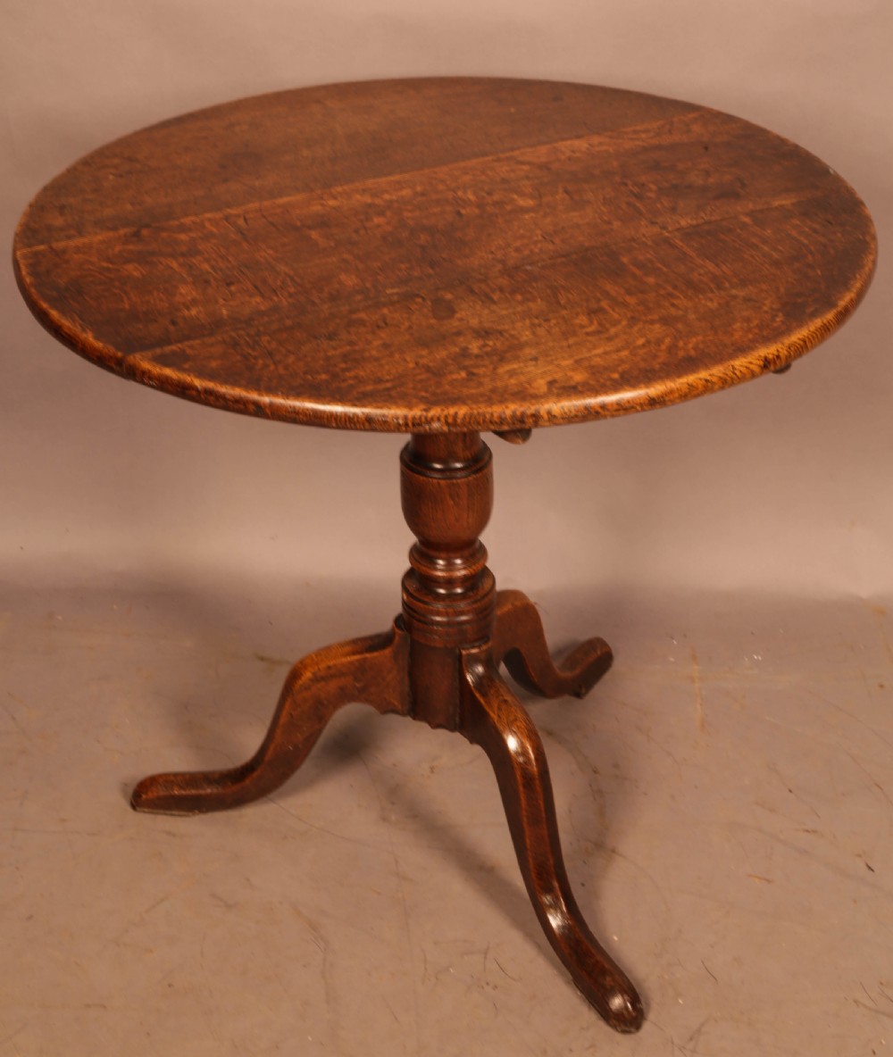 A Small Georgian Oak Tripod Supper Table