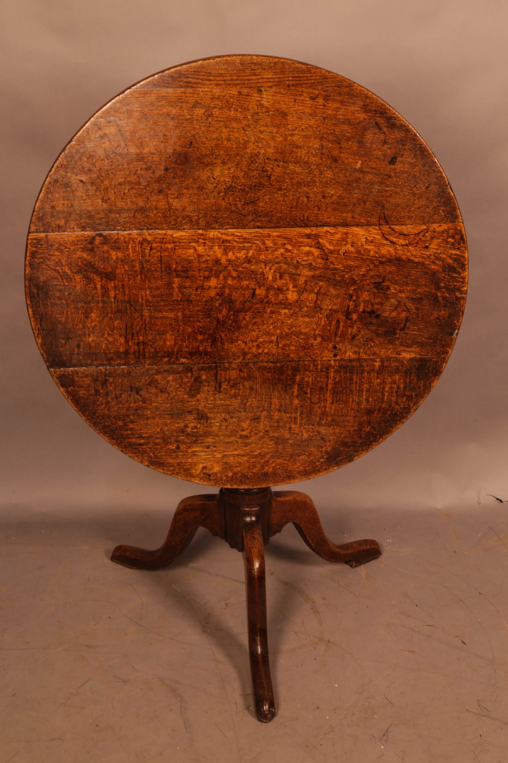 A Small Georgian Oak Tripod Supper Table View IV