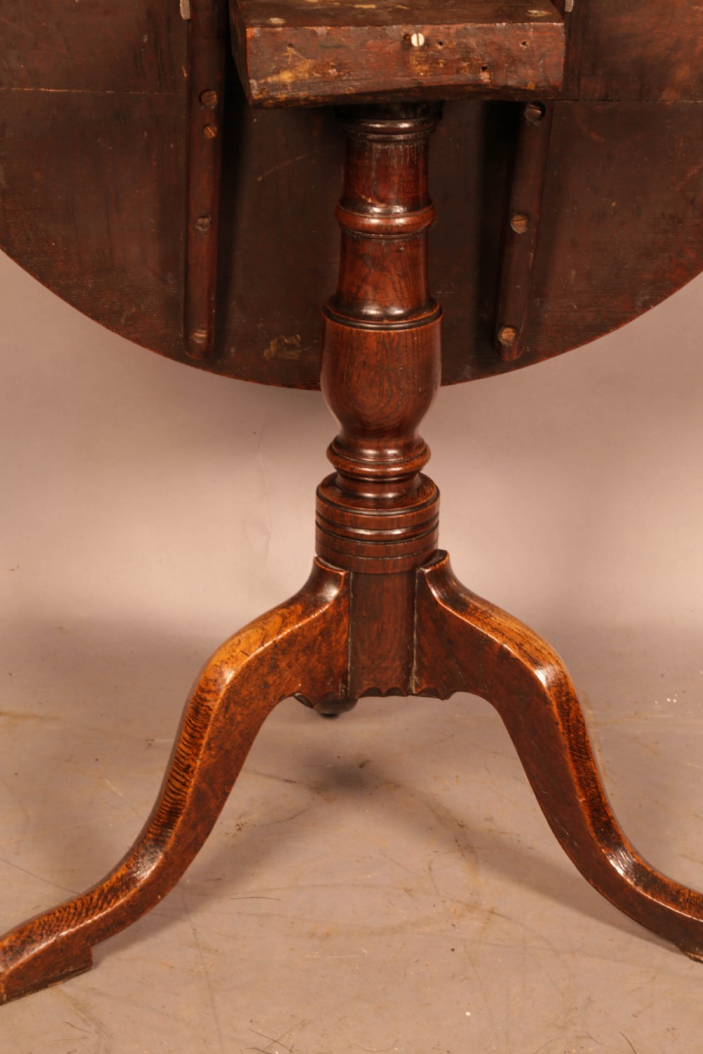 A Small Georgian Oak Tripod Supper Table View VI