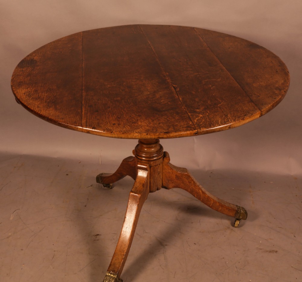 A Large Oak Tripod Supper Table