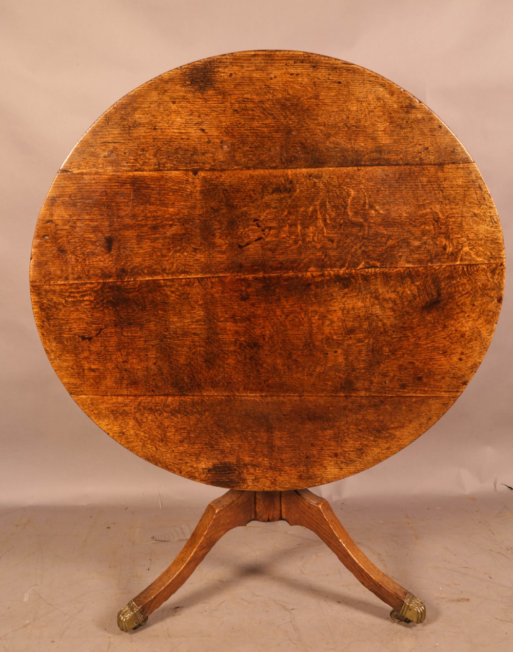 A Large Oak Tripod Supper Table View VI