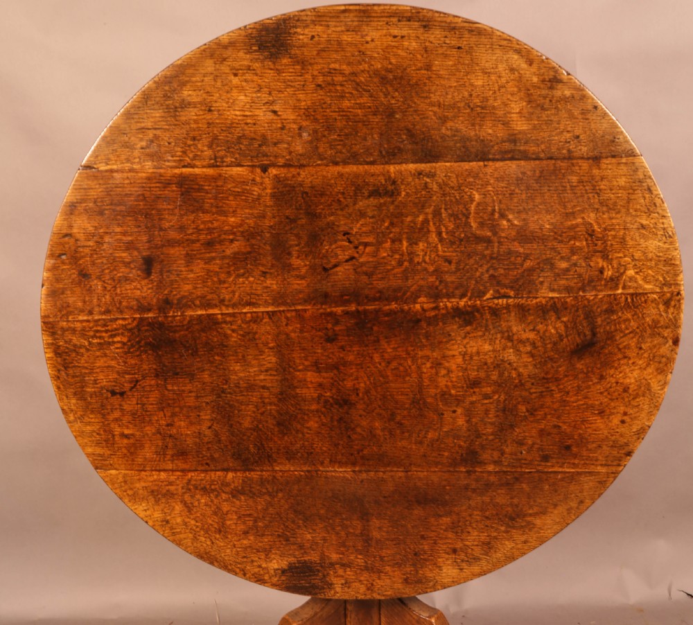 A Large Oak Tripod Supper Table View VII