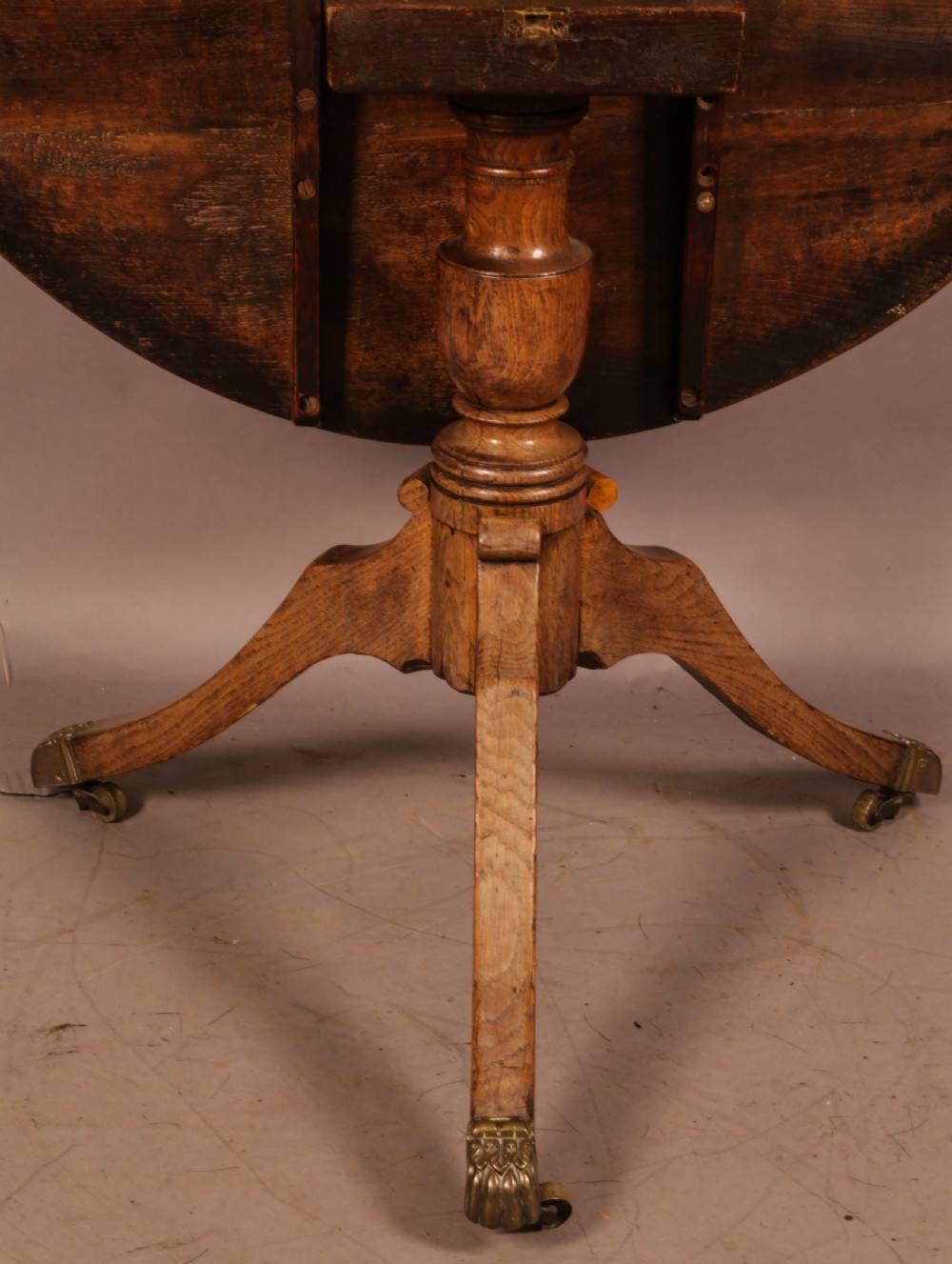 A Large Oak Tripod Supper Table View VIII