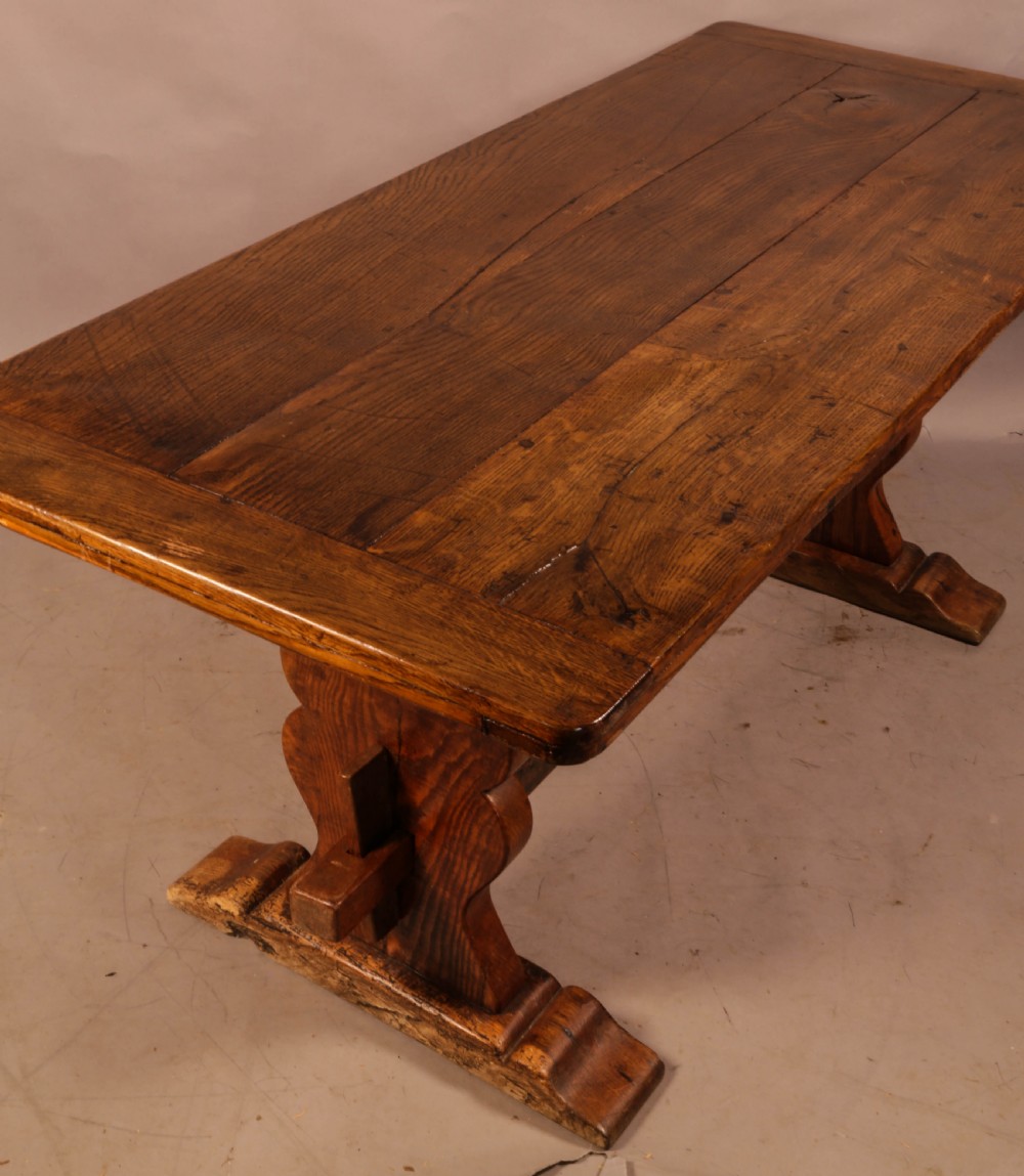 A 19th century Oak Refectory Table seats 6 View XI