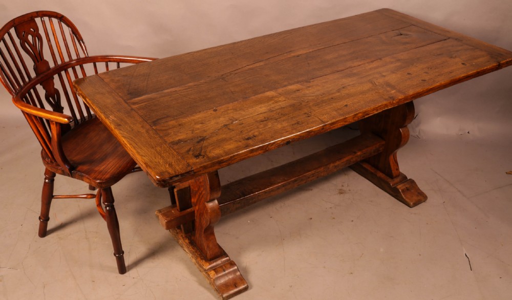A 19th century Oak Refectory Table seats 6 View XIII