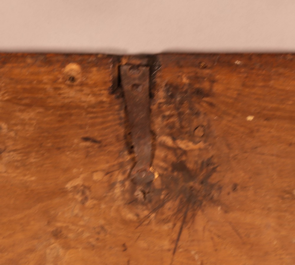 A 17th century Deed Box in Oak Carved View VII