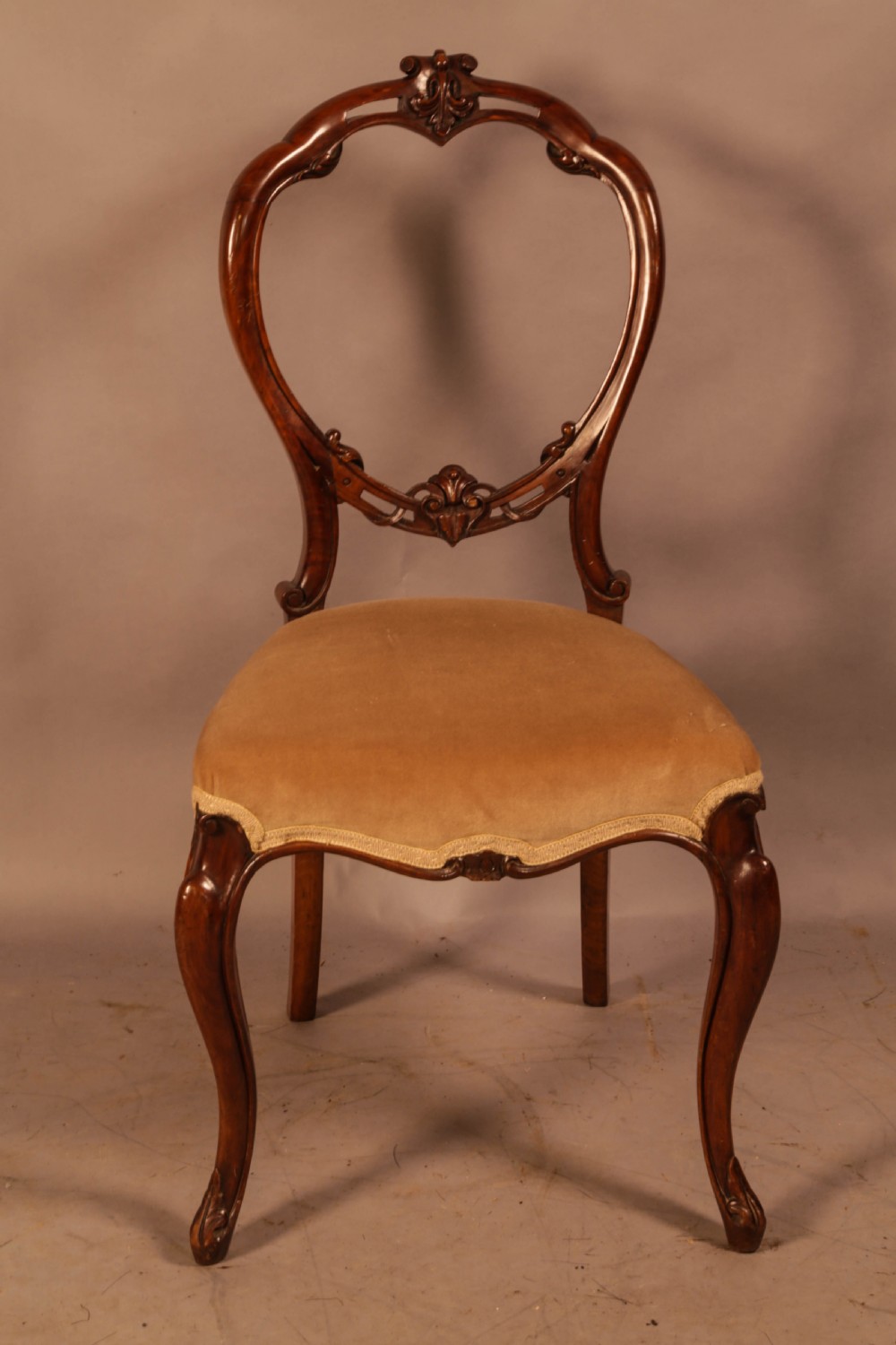 A Set of 6 Victorian Solid Walnut Dining Chairs View V