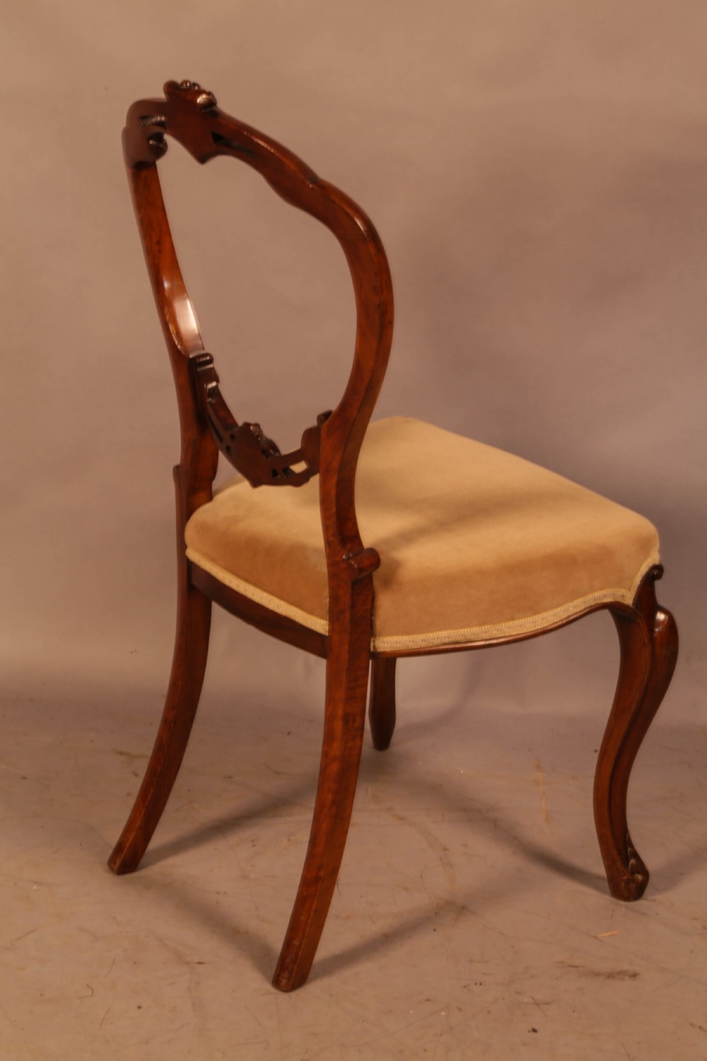 A Set of 6 Victorian Solid Walnut Dining Chairs View VII