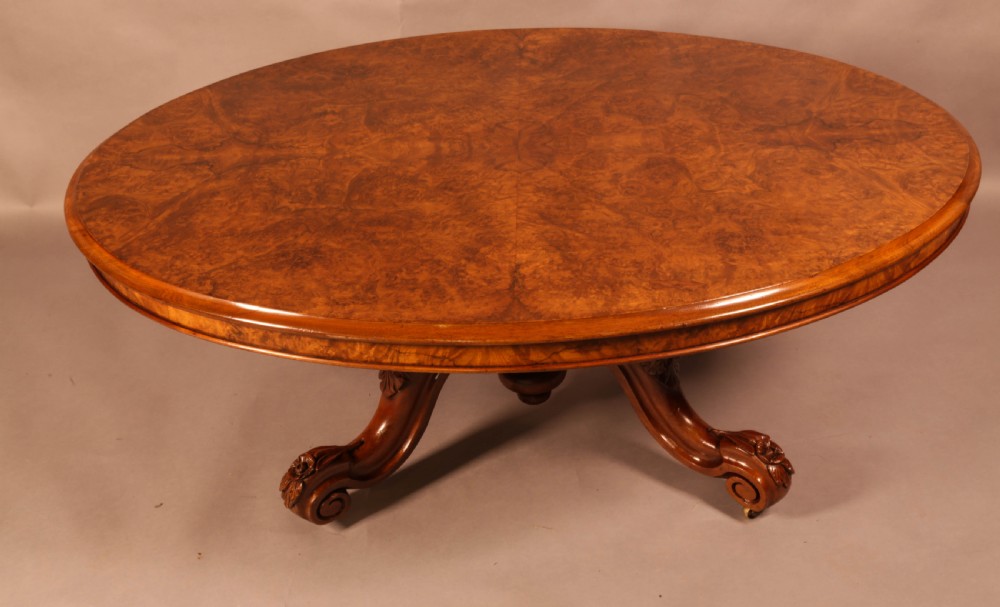 A Victorian Burr walnut Coffee Table 