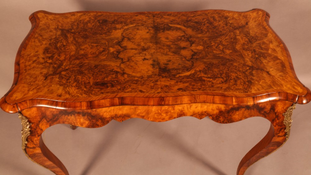 A Good Card Table in Figured Burr Walnut View II