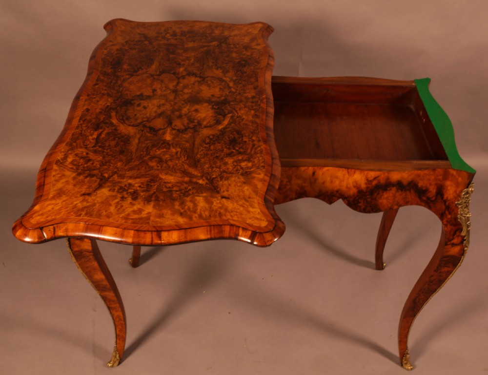 A Good Card Table in Figured Burr Walnut View IV