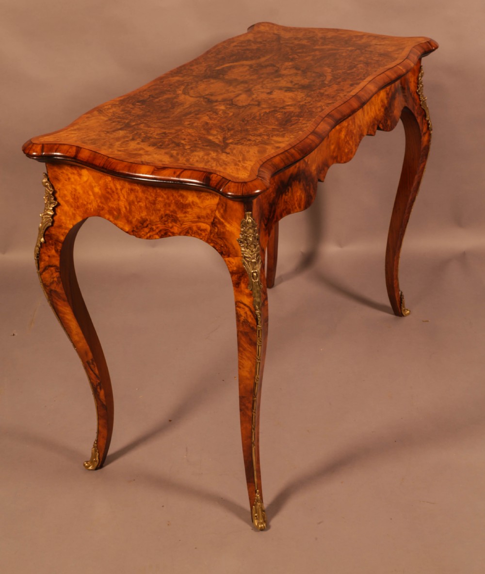 A Good Card Table in Figured Burr Walnut View XI