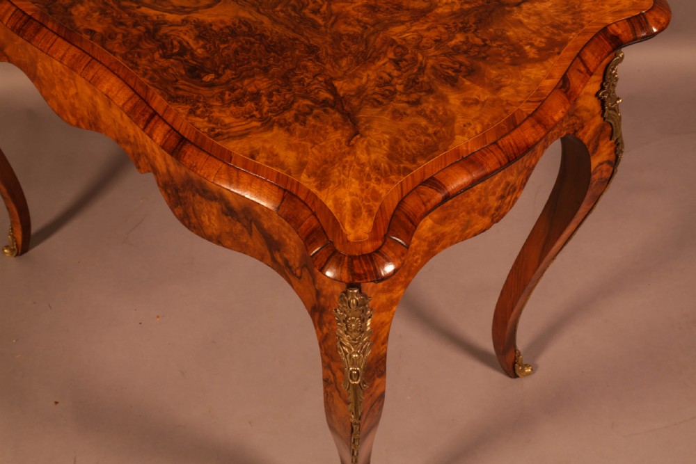 A Good Card Table in Figured Burr Walnut View XIII