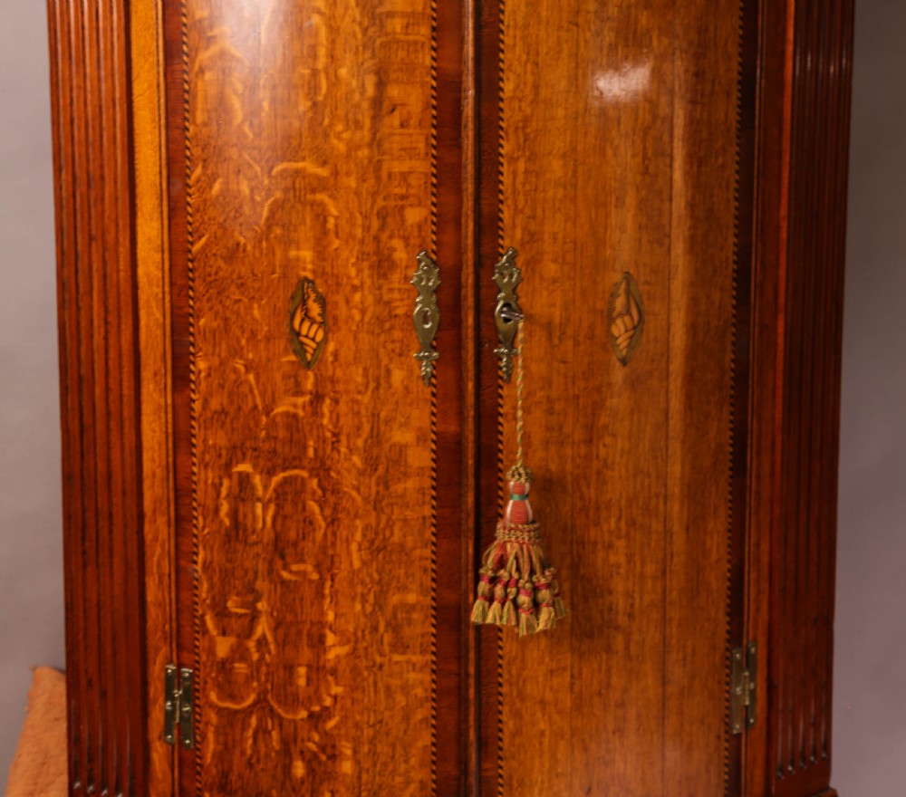 A Super Bow Front Corner Cupboard in Oak View IV
