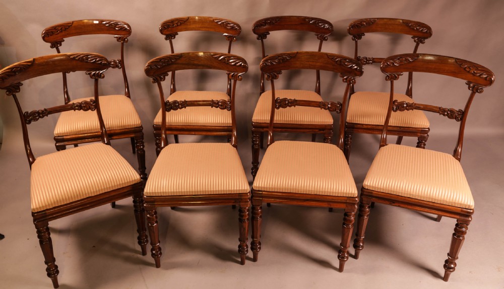 Lovely Set of 8 Georgian Dining chairs in Rosewood View II