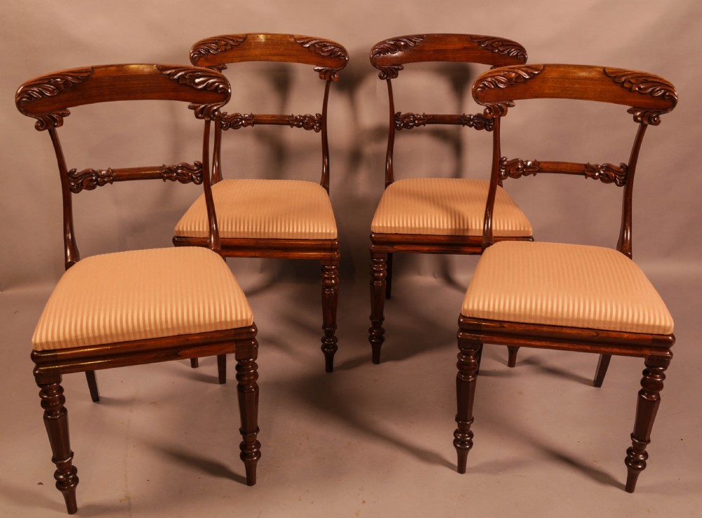 Lovely Set of 8 Georgian Dining chairs in Rosewood View IV