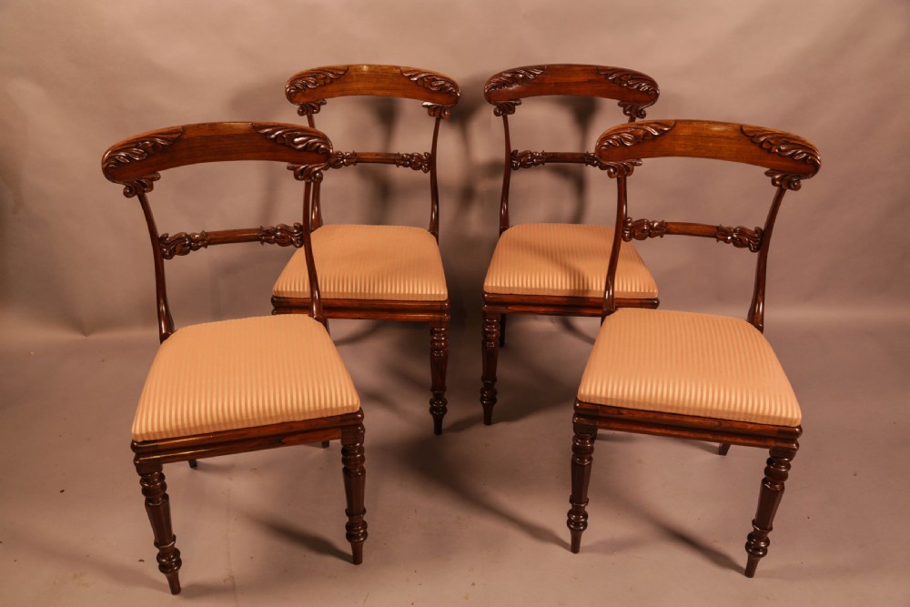 Lovely Set of 8 Georgian Dining chairs in Rosewood View V