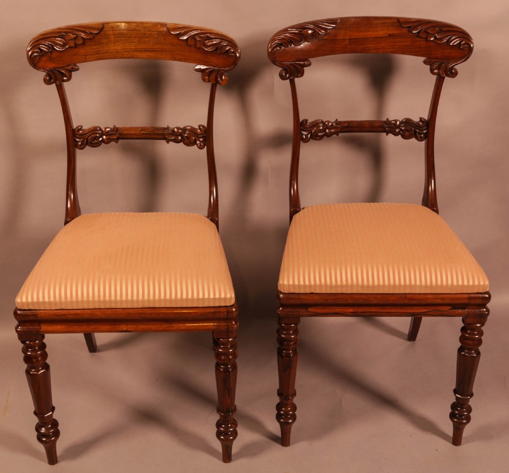 Lovely Set of 8 Georgian Dining chairs in Rosewood View VI