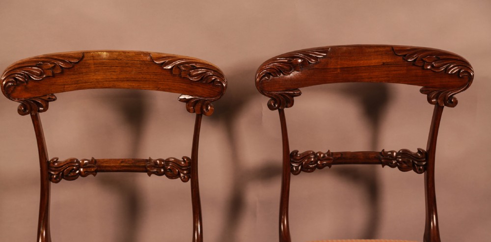 Lovely Set of 8 Georgian Dining chairs in Rosewood View VII