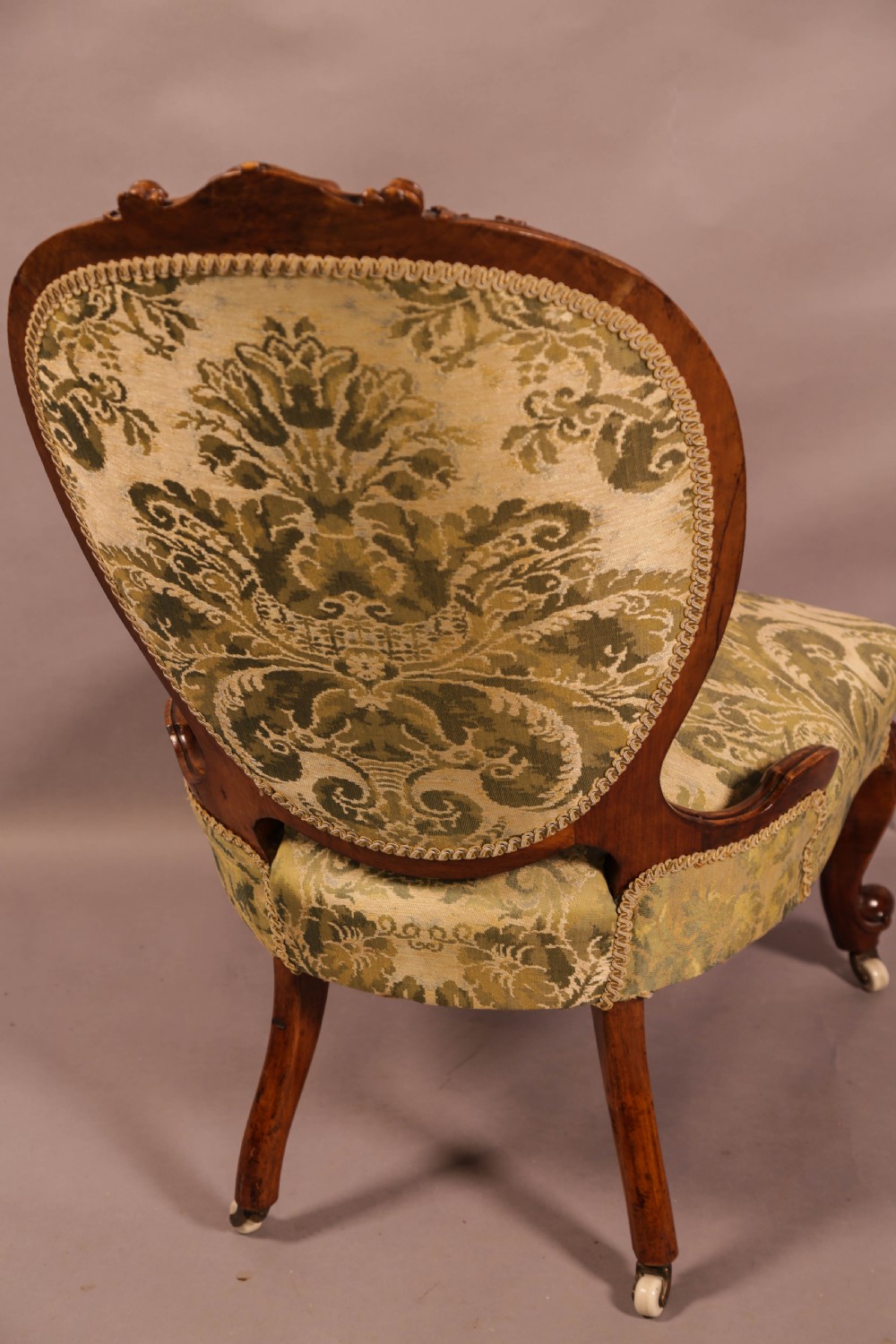 A Good Victorian Nursing Chair in Solid Walnut View IV