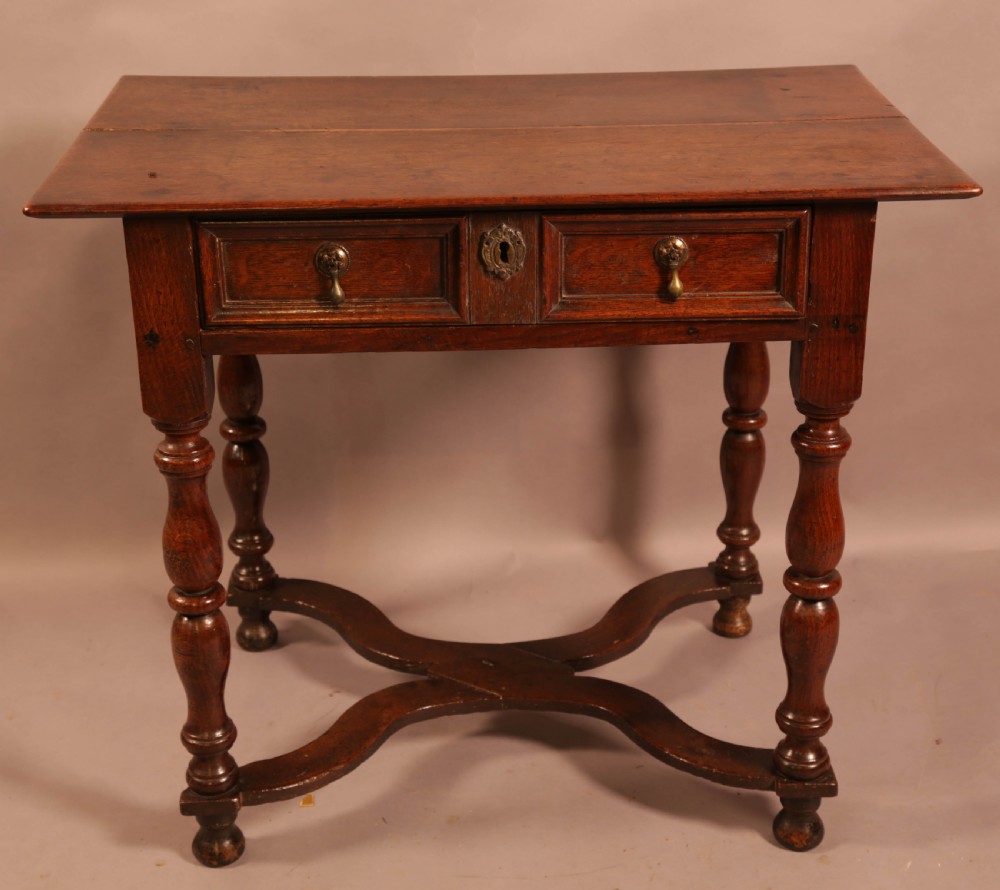 A Super William and Mary Side Table in Oak