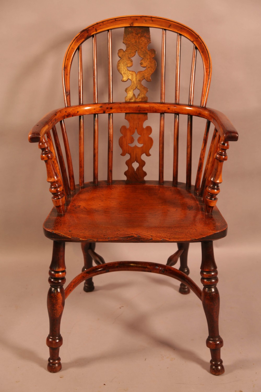 A Good Yew Wood low back Windsor chair Allsop of Worksop View II