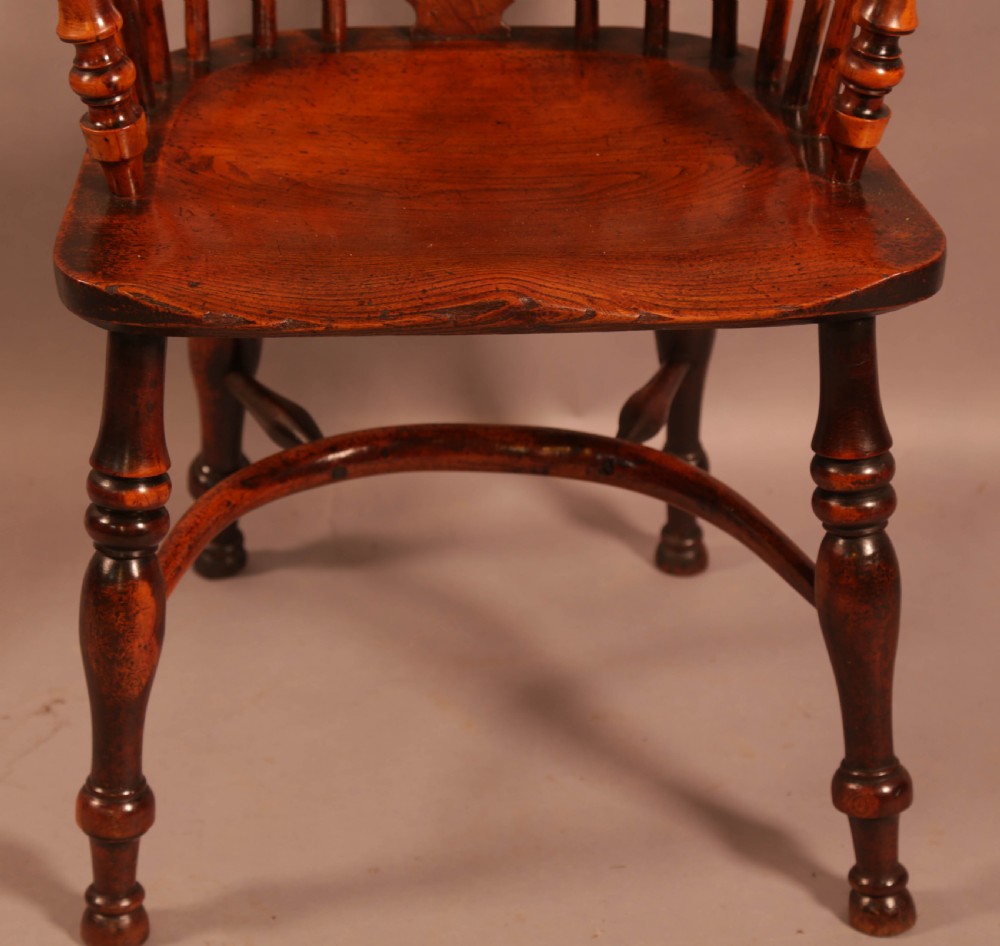 A Good Yew Wood low back Windsor chair Allsop of Worksop View III