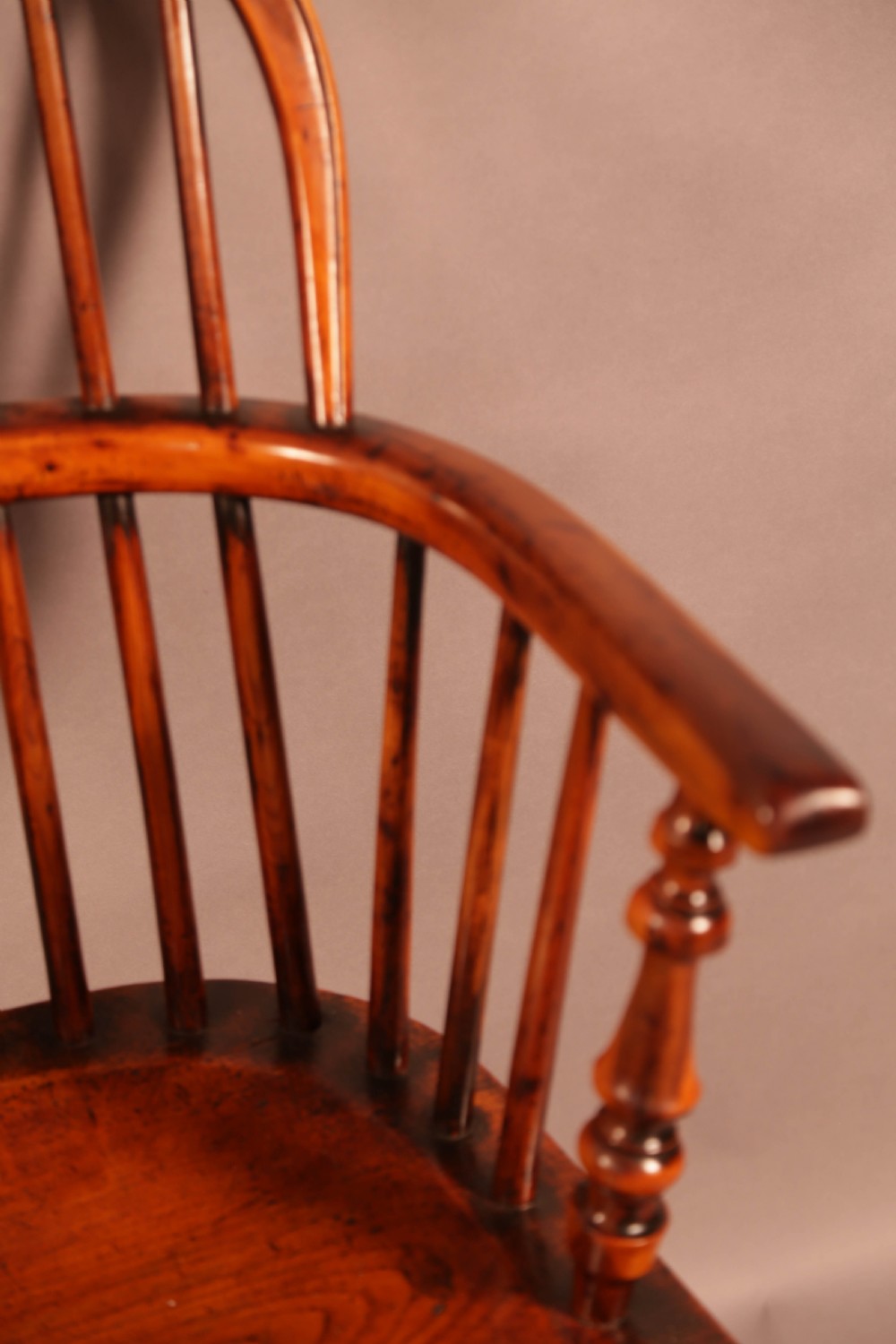 A Good Yew Wood low back Windsor chair Allsop of Worksop View X