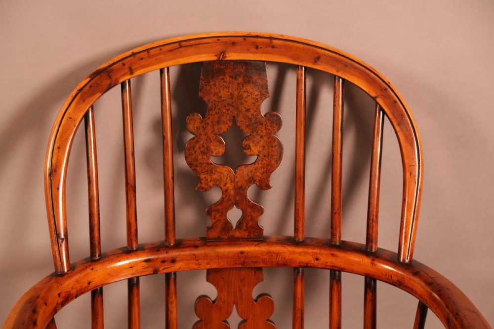 A Good Yew Wood low back Windsor chair Allsop of Worksop View XII