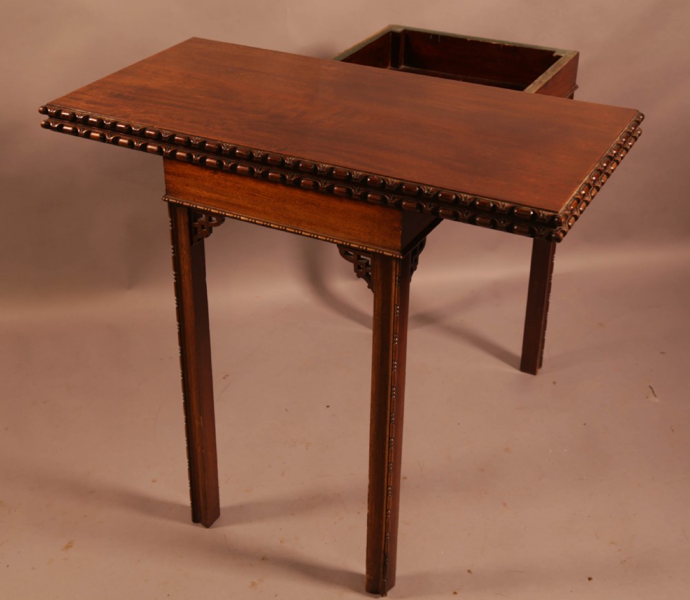 A Good Quality late Victorian Games Table in Mahogany View V