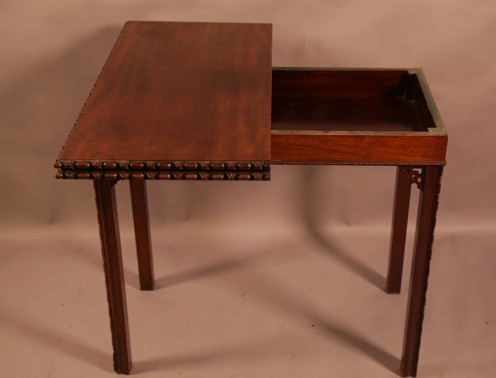 A Good Quality late Victorian Games Table in Mahogany View IX