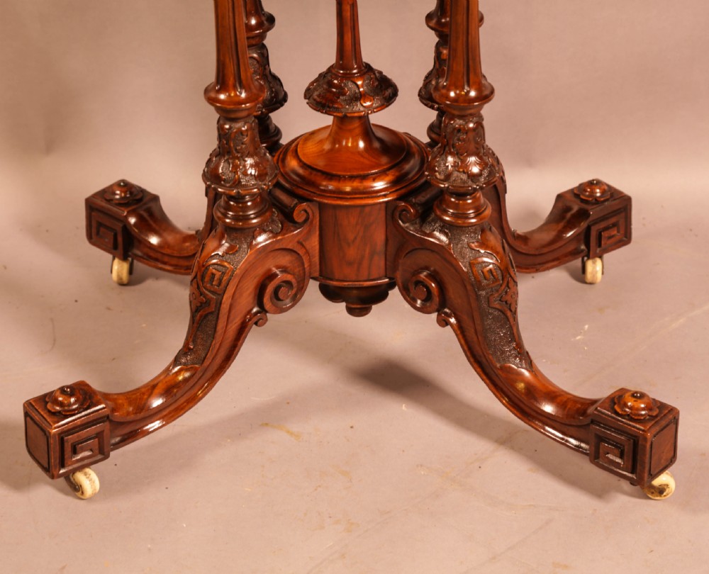 A Superb Victorian Burr Walnut Games Table View VIII