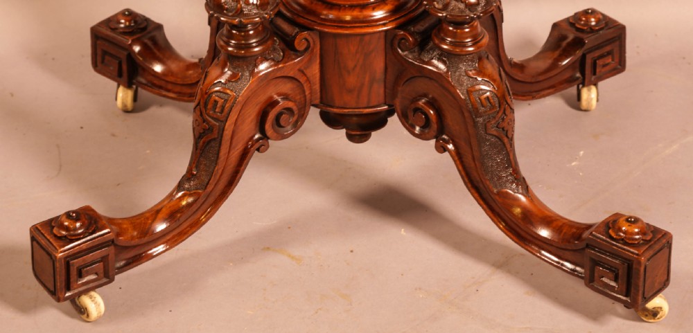 A Superb Victorian Burr Walnut Games Table View IX