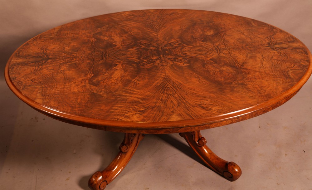 A Victorian Burr Walnut Coffee Table