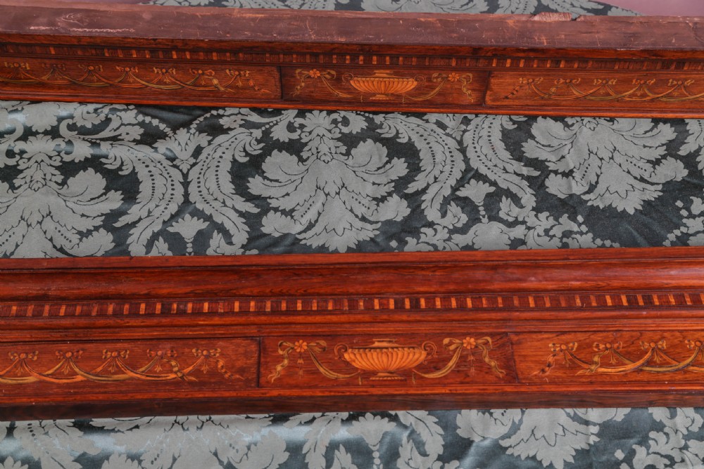 A Rare Pair of Georgian Curtain Pelmets in Rosewood and Inlaid View III