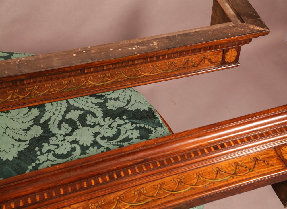 A Rare Pair of Georgian Curtain Pelmets in Rosewood and Inlaid View V