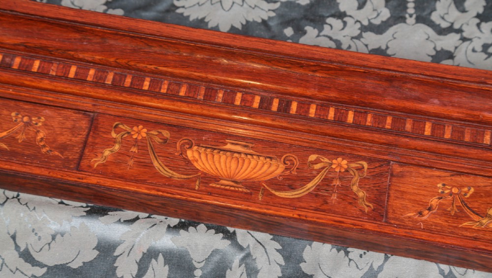 A Rare Pair of Georgian Curtain Pelmets in Rosewood and Inlaid View VI