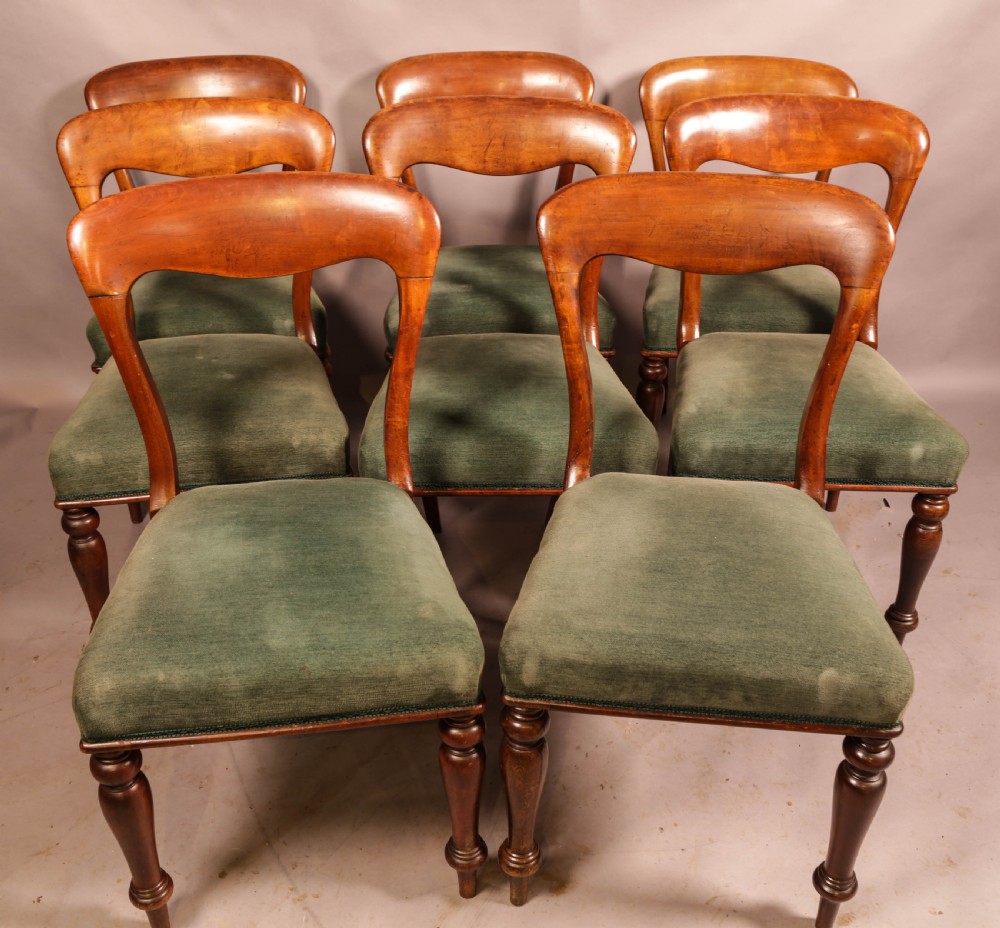 A Set of 8 Balloon Back Dining Chairs View II