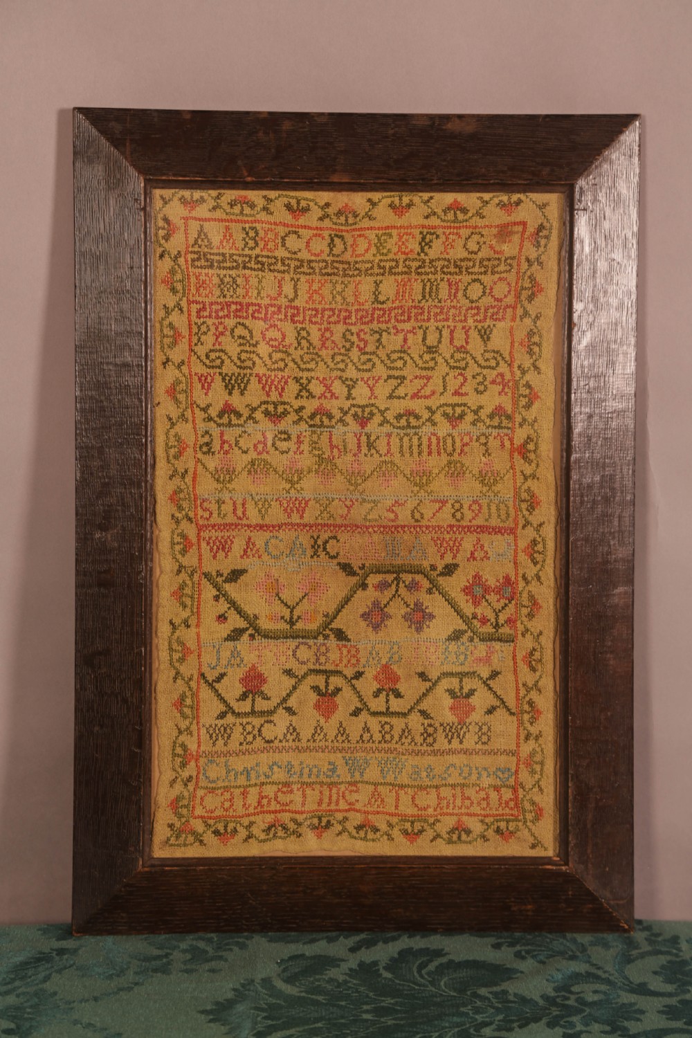 A Girl Needlework Sampler by  Catherine Atchibald and Christina W Watson