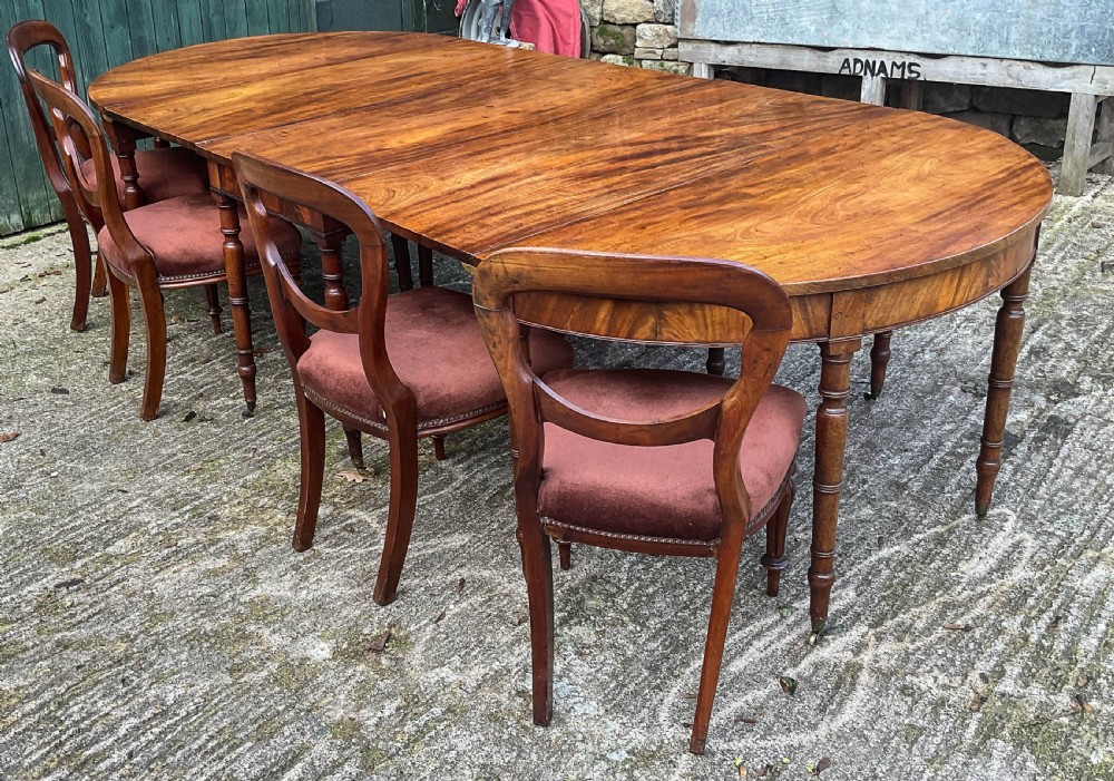 A Georgian D End Dining Table in Mahogany View XII