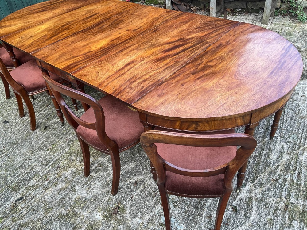 A Georgian D End Dining Table in Mahogany View XIII