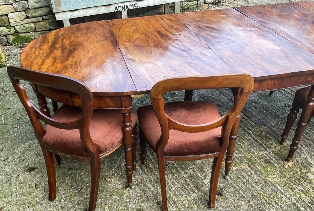 A Georgian D End Dining Table in Mahogany View XV